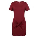 Women Knotted Hem Summer Dress