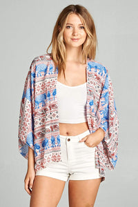 ELEPHANT PRINT KIMONO