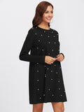 Pearl Beading Tee Dress