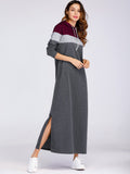 Color Block Split Side Tee Dress