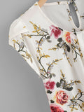 Petal Sleeve Florals Blouse