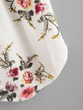 Petal Sleeve Florals Blouse