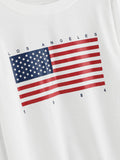 American Flag Print Sweatshirt