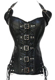 Black Buckle-up Steampunk Corset