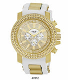 52MM Milano Expressions Iced Out Bullet Band Watch