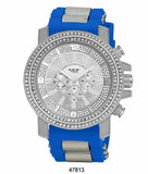 52MM Milano Expressions Iced Out Bullet Band Watch