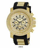 52MM Milano Expressions Iced Out Bullet Band Watch