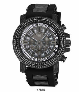 52MM Milano Expressions Iced Out Bullet Band Watch