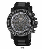 52MM Milano Expressions Iced Out Bullet Band Watch