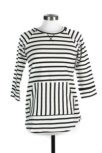 French Terry Stripe Sweatshirt