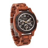 Men's Multi-Function Custom Kosso Wooden Watch - Personalize Your