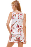 Loungewear set floral print sleeveless and short