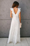 All My Love Lace Tiered White Maxi Dress