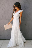 All My Love Lace Tiered White Maxi Dress