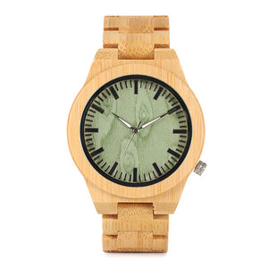 B22 Men's Bamboo Wood Wristwatch Ghost