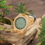 B22 Men's Bamboo Wood Wristwatch Ghost