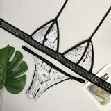 Beautiful Women Bikini Lace Sexy Black Mesh