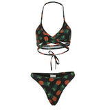 Beautiful Women Pineapple Print Bikini Sets Two