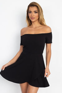 Fit & Flare Off Shoulder Romper