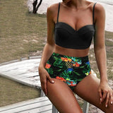 Charming Women High Waist Bikinis Swimwear Swimuit