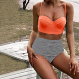 Charming Women High Waist Bikinis Swimwear Swimuit