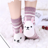 Cute Cartoon Rabbit Socks Women Cotton Sock Winter