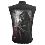 SOUL SEARCHER - Sleeveless Stone Washed Worker Black
