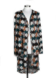 RTS Teal Argyle Favorite Cardigan