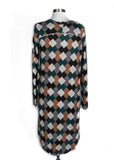 RTS Teal Argyle Favorite Cardigan