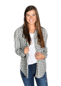 Flannel Gray Gingham Shirt