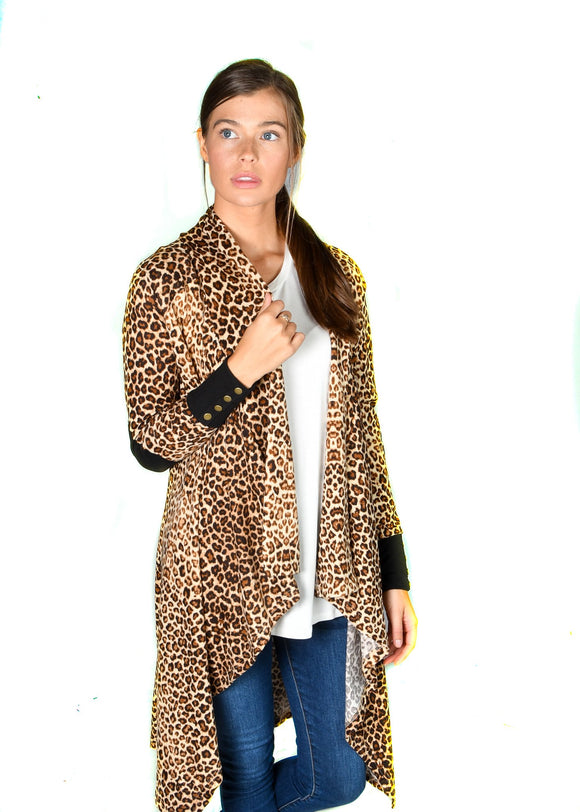 Leopard Open Cardi