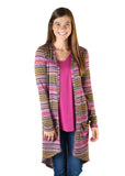 Plum Stripe Favorite Cardigan