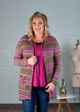 Plum Stripe Favorite Cardigan