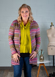 Plum Stripe Favorite Cardigan