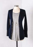RTS! Navy Snap Cardigan