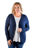 RTS! Navy Snap Cardigan