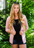 3/4 Blush Snap Cardigan