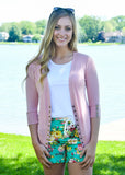RTS! Mint Floral French Terry Shorts