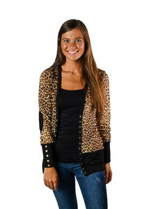 Leopard Snap Cardigan