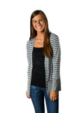 RTS! Gray Striped Snap Cardigan