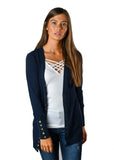 RTS! Navy Snap Cardigan
