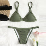 Fabulous Women's Swimwear Sexy Bra Bikini Solid