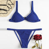Fabulous Women's Swimwear Sexy Bra Bikini Solid