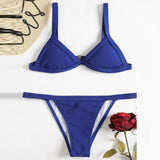 Fabulous Women's Swimwear Sexy Bra Bikini Solid