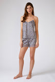 Mix and Match Floral Shorts in Dove Grey