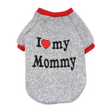 Cotton Pet Dog Cat Clothes Casual Puppy Kitten Clothing I Love Mommy & Daddy Print Vest T-Shirt