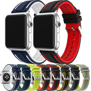 Sports Silicone Band for Apple watch 6 SE 5 4 3 2 40mm 44mm 42 38 smart watch Bracelet For iWatch Series 6 5 4