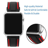 Sports Silicone Band for Apple watch 6 SE 5 4 3 2 40mm 44mm 42 38 smart watch Bracelet For iWatch Series 6 5 4