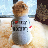 Cotton Pet Dog Cat Clothes Casual Puppy Kitten Clothing I Love Mommy & Daddy Print Vest T-Shirt