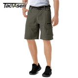 TACVASEN Fishing Cargo Shorts Men's Relaxed Fit Water Repellent Fish Gear Short Pants Solid Lightweight Hiking Zip Pockets Short